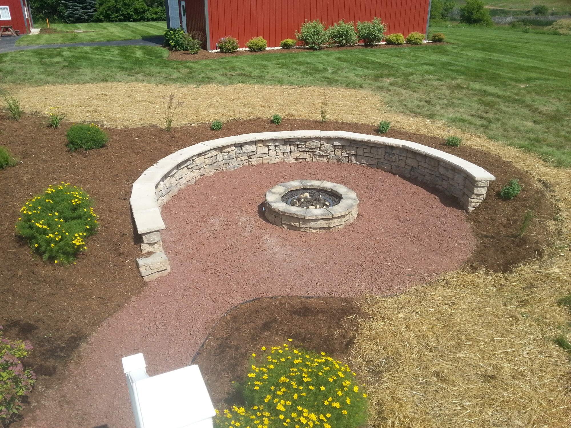 Custom Fire Pit With A Bench Koch Kuts