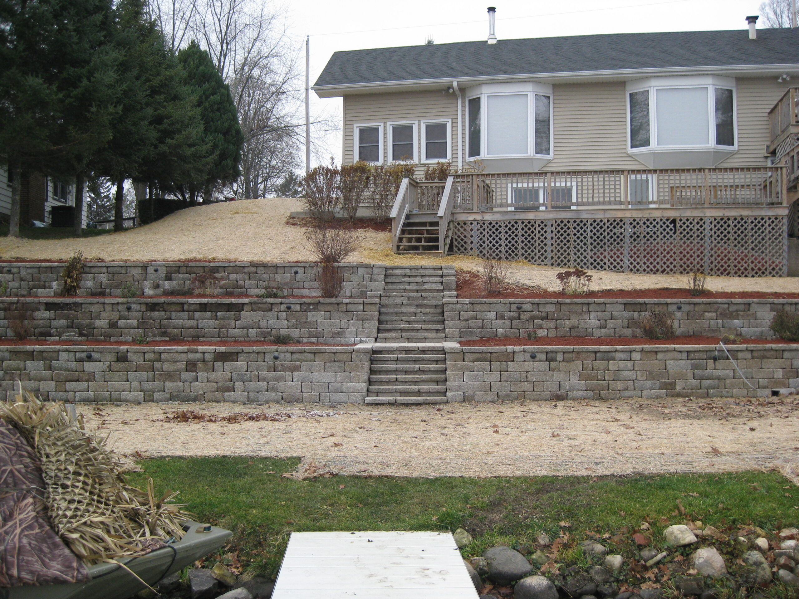 Landscaping Wall and Steps Repair AFTER