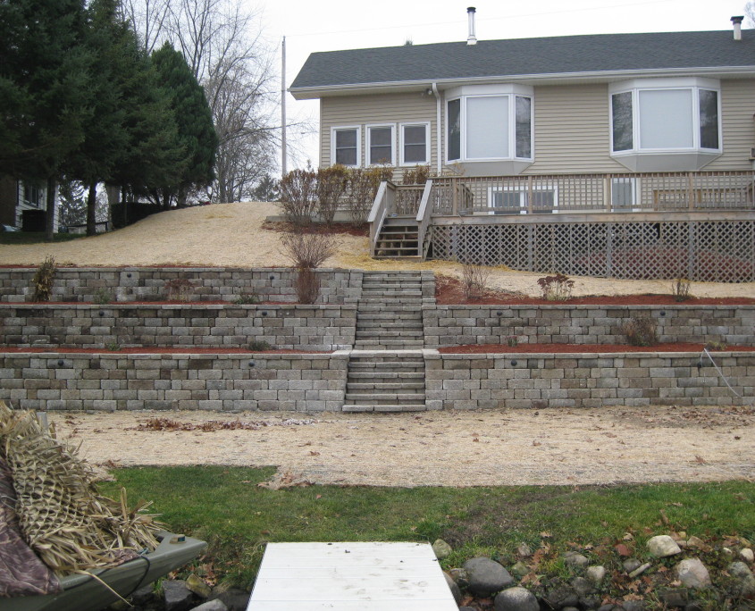 Before & After - Retaining Walls - Koch Kuts