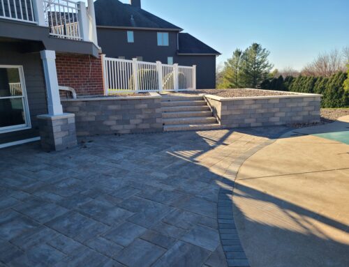 Pool Patio, Steps, and Wall Installation in Wind Lake, WI by Koch Kuts